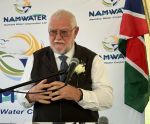 ONDANGWA, 28 June 2024 - Minister of Agriculture, Water and Land Reform, Calle Schlettwein, speaking at the groundbreaking ceremony in Ondangwa on Friday. 