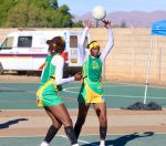 WINDHOEK, 21 July 2024 – Namibia Correctional Service players in action against Afrocats Lions during an MTC Netball Namibia Premier League (NNPL) fixture at the Khomasdal Stadium. (Photo by: Hesron Kapanga) NAMPA