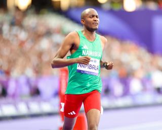 PARIS, 01 September 2024  – T13 Paralympic sprinter Johannes Nambala in action during the final of the men’s T13 100-meter race at the Paris 2024 Paralympic Games. (Photo by: Hesron Kapanga) NAMPA
