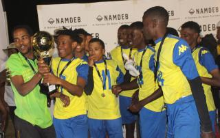 KEETMANSHOOP, 01 September 2024 - Try Again Football Club (FC) of Keetmanshoop were crowned winners of the second edition of the Vaalgras youth development spring tournament. (Photo by: Suzith Tjitaura) NAMPA 