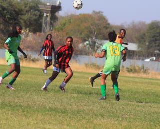 RUNDU - Women's soccer teams battling it out during the Fourth Edition of the Kavango SuperCup Festival. (Photo: Contributed) 