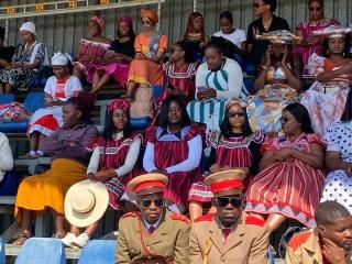 KEETMANSHOOP, 05 September 2024- University of Namibia Southern Campus students pictured at the Westdene Stadium in Keetmanshoop during the official opening of the 2024 cultural festival. (Photo: Contributed) 