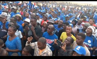 NKURENKURU, 21 September 2024 - Popular Democratic Movement supporters attending the party's star rally at the Nkurenkuru expo site on Saturday. (Photo by: Sawi Hausiku) NAMPA 