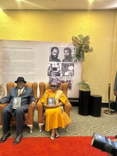 WINDHOEK, 30 SEP (NAMPA)-Former President Hifikepunye Pohamba and second First Lady Penexupifo Pohamba pictured at the launch of his autobiography. (Photo by: Eba Kandovazu)