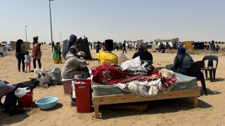 WALVIS BAY, 05 October 2024 - Some of the 80 families who have been displaced after the devastating fire destroyed their homes at Otweya informal settlement in Walvis Bay. The fire also claimed a life of one man. (Photo by: Isabel Bento) NAMPA