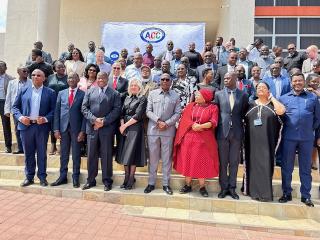 WINDHOEK - Deputy Prime Minister John Mutorwa pictured with Director-General of the Anti-Corruption Commission, Paulus Noa and attendees at the National Anti-Corruption Strategy and Action Plan Steering Committee Meeting. (Photo by: Eba Kandovazu) NAMPA