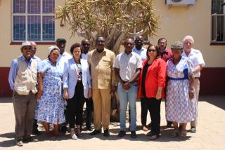 KEETMANSHOOP, 24 October 2024 – Various stakeholders pictured with ||Kharas Governor Aletha Frederick during a stakeholder engagement by the Namibia Training Authority at Keetmanshoop on Thursday. (Photo by: Suzith Tjitaura) NAMPA 