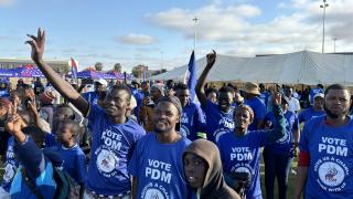 WALVIS BAY, 02 NOV (NAMPA) - Some of the supporters and sympathisers of the Popular Democratic Party (PDM0 attending the party’s star rally at Walvis Bay on Saturday which was addressed by the party leader McHenry Venaani. (Photo by: Isabel Bento) NAMPA