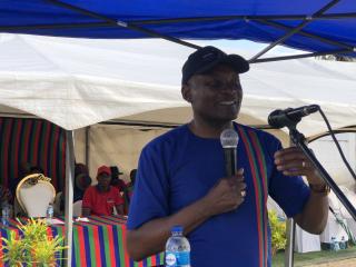 NKURENKURU, 03 November 2024- Pohamba Shifeta at mini rally at Bonya village in Kavango West Region.
(photo by: Lylie Joel)
NAMPA