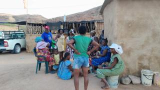 TWYFELFONTEIN, 16 November 2024- Henny Seibeb campaigning door to door at the Twyvefontein settlement. (Photo by: Dalene Kooper) NAMPA