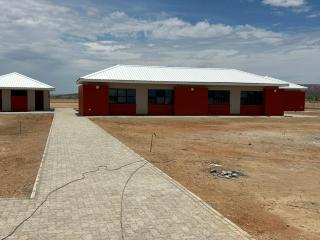 OPUWO, 20 November 2024 - Construction of the Opuwo Namcol centre is nearing completion. (Photo by: Uakutura Kambaekua) NAMPA