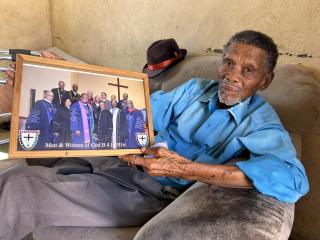 HOACHANAS, 23 November 2024 - Adam Gariseb, 97 from Hoachanas, the eldest resident. (Photo by: Chelva Wells) NAMPA 