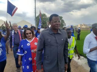 WINDHOEK, 24 November 2024 - The president of the Popular Democratic Movement (PDM) McHenry Venaani arriving at PDM's star rally in Windhoek. (Photo: Edward Tenete) NAMPA