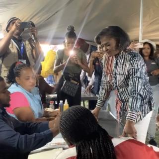 WINDHOEK, 27 November 2024 - The former First Lady of Namibia, Monica Geingos casting her vote at the Independence Memorial Museum in Windhoek on Wednesday. (Photo by: Sheila Perestrelo) NAMPA