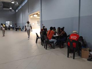 ONDANGWA, 28 November 2024 - Ondangwa Urban Constituency polling officials at the collation centre at the Ondangwa Trade Fair Centre. (Photo by: Andreas Thomas)NAMPA