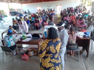 KATIMA MULILO, 02 December 2024 – Some Zambezi residents that showed up at the roll out of the Conditional Income Basic Grant (CBIG) at the Ngweze community hall. The hall was still full at around past 17h00 on Monday afternoon. (Photo by: Michael Mutonga Liswaniso) NAMPA