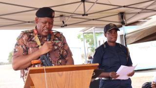 GOBABIS, 20 December 2024- The Police Regional Commander for Omaheke Region, Commissioner Heinrich Tjiveze at the Omaheke Region Festive Season Operation 2024/2025.

(Photo: Contributed)