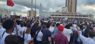 WINDHOEK31 DECEMBER 2024(NAMPA)- The march where hundreds of thousands of Cubans asked for the end of the US blockade to Cuba and to remove it from the list of states supposedly sponsoring terrorism. (Photo: Cuban Embassy (NAMPA)