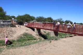 OTJIWARONGO - 16 January 2025 - The newly constructed Kasikili bridge connecting Otjiwarongo to the DRC informal area and Orwetoveni Extension 16 via the D2440 gravel road behind the military base. (Photo by: Mulisa Simiyasa) NAMPA