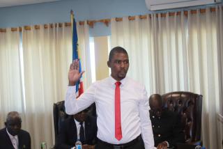 OMUTHIYA, 27 January 2025 - The newly elected councillor of the Oshikoto Region's Guinas Constituency, Moses Khumub, was sworn in on Monday. (Photo by: Gabriel Tomas) NAMPA