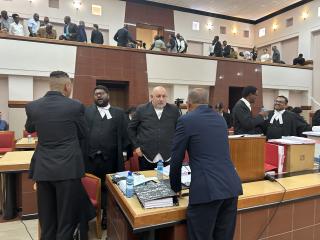 WINDHOEK, 10 February 2025 - Lawyers in the 2024 presidential election court challenge pictured during an adjournment. (Photo by: Eba Kandovazu) NAMPA