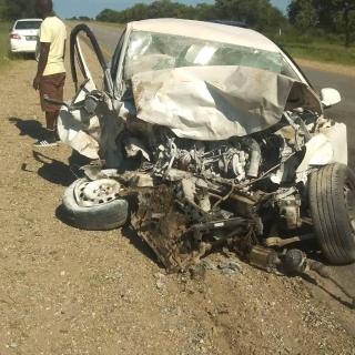 RUNDU, 10 February 2025 - The Toyota seven-seater that collided head-on with the vehicle employees of the Namibia Correctional Services travelled in. (Photo: Contributed) 