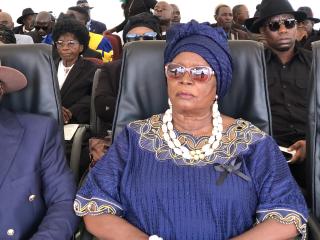 RUNDU, 22 February 2025- Former Swapo Secretary-General Pendukeni Iivula-Ithana in a solemn mood during the late Founding President Sam Nujoma's Kavango East regional memorial service at Rundu Sport Stadium on Saturday.
(Photo by: Lylie Joel)
NAMPA