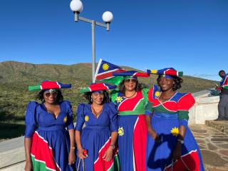 WINDHOEK, 01 March 2025 - Namibians from all walks of life are gathered at Heroes Acre for the burial of Founding President Sam Nujoma. (Photo by: Justina Shuumbwa) 