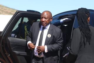 WINDHOEK, 01 March 2025 - South African President Cyril Ramaphosa arriving at Heroes' Acre in Windhoek for the burial of Namibia’s Founding President Sam Nujoma. (Hesron Kapanga) NAMPA