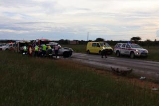 OTJIWARONGO, 02 March 2025 - Three people died in an accident on the B1 road near Otjiwarongo in the Otjozondjupa Region on Sunday. (Photo by: Mulisa Simiyasa) NAMPA