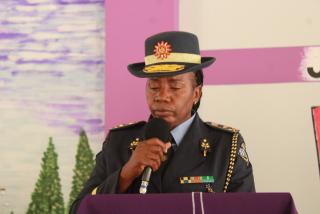 ONANKALI, 08 March 2025 - The Namibian Police Force's Regional Commander in Oshikoto region, Commissioner Theopoline Kalompho-Nashikaku. (Photo by Gabriel Tomas) NAMPA