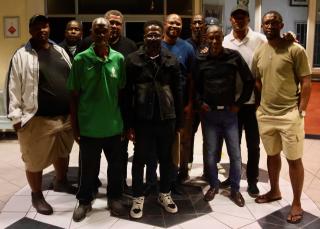 WINDHOEK, 14 March 2025 - Orlando Pirates interim committee members pictured at the Namibia Football Association offices in Katutura while trying to register their players for the 2025 Southern Stream First Division (SSFD) season. (Photo by: Hesron Kapanga) NAMPA
