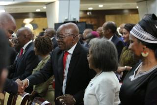 WINDHOEK, 21 March 2025 - Former South African President Jacob Zuma pictured at State House during the swearing in of President Netumbo Nandi-Ndaitwah. (Photo: Contributed) 
