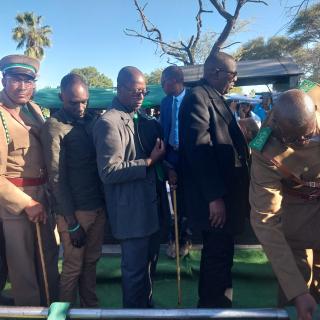OKAHANDJA, 12 May 2025 - Mourners pictured at the funeral of Gerson Kunomundu Katjirua in Okahandja. (Photo by: Zebaldt Ngaruka) NAMPA 