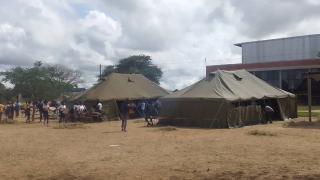 RUNDU, 13 May 2025 - The Dr Herbert Diaz Ndango Secondary School which started out in tents. (Photo Contributed) NAMPA