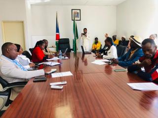 NKURENKURU, 13 May 2025 - The Kavango West Youth Concerned Group had a consultative meeting with Kavango West chief regional officer Matheus Singambwe and the regional council management at Nkurenkuru on Tuesday. (Photo by: Lylie Joel) NAMPA