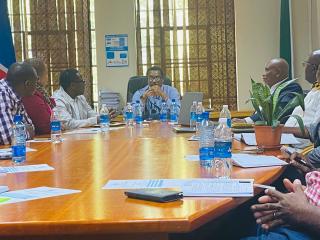 ONGWEDIVA, 16 May 2025 - Deputy Prime Minister and Minister of Industries, Mines and Energy Natangue Ithete addressed the staff from regional offices in Oshana, Oshikoto, Omusati, Ohangwena, Kunene, Kavango East and West and Zambezi at Ongwediva on Friday. (Photo: Contributed)