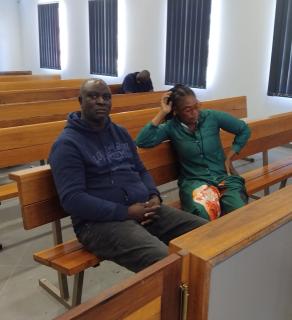KATIMA MULILO, 16 May 2025 - Three people arrested by the Anti-Corruption Commission (ACC) last week in connection with a fraudulent drought relief food supply scheme amounting to over N.dollars 4 million, appeared in the Katima Mulilo District B Court on Friday. The three accused are Zambezi Regional Council Chief Control Officer, Simataa Jimmy Simataa and business owners Grodinah Nankole Liswaniso and Siseho Gurion Siseho. (Photo by: Michael Mutonga Liswaniso) NAMPA

