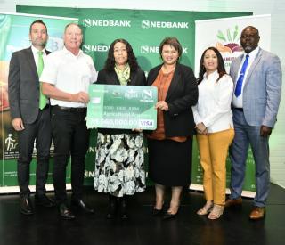 WINDHOEK, 20 May 2025 - Nedbank Namibia and Agra Limited officially launching a bursary programme valued at N.dollars 560 000. The initiative will support 20 students studying at the Agra Agricultural Academy. (Photo: contributed) NAMPA  