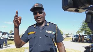 ONDANGWA, 20 May 2025 - The Namibian Police Inspector General Joseph Shikongo during the street processions on Tuesday. (Photo: Maria David)NAMPA