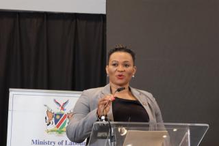 WINDHOEK, 20 May 2025 - Ministry of Justice and Labour Relations Deputy Executive Director Aune Mundjanima (Photo: Andreas Thomas) NAMPA
