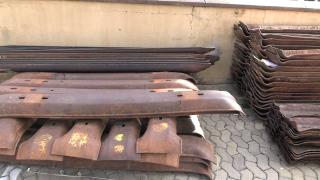 WINDHOEK, 20 May 2025 - Confiscated steel railway sleepers pictured at the Khomas regional police headquarters. (Photo by: Ali Negumbo) NAMPA