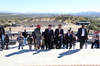 WINDHOEK, 21 May 2025 - Delegates at the 21st General Council of the World Federation of Democratic Youth touring the Heroe’s Acre (Photo: Andreas Thomas) NAMPA
