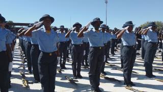 OSHAKATI, 23 May 2025 - The new police cadets officers that graduated at Oshakati Independence Stadium on Friday.  (Photo: Maria David)NAMPA