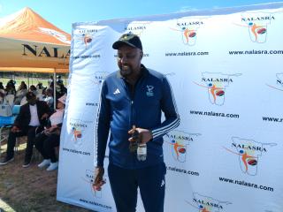KATIMA MULILO, 26 May 2025 - Chief Administrator of the Namibia Sports Commission, Freddy Simataa Mwiya, officially opened the Namibian Local Authority Sports and Recreation Association (NALASRA) Games at Katima Mulilo. (Photo by: Michael Mutonga Liswaniso) NAMPA
