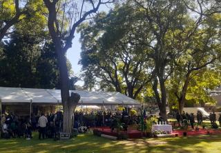WINDHOEK, 28 May 2025 - Hundreds of people gathered at Parliament Gardens in Windhoek for the Genocide Remembrance Day commemoration on Wednesday. (Photo by: Edward Tenete) NAMPA