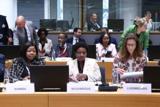 BRUSSELS, 02 June 2025 - Deputy Minister of International Relations and Trade, Jenelly Matundu (L) has called for a strengthened partnership between Africa and the European Union (EU) in different areas. She made the call during the conclusion of the Third EU-AU Ministerial Meeting in Brussels, Belgium. (Photo: Contributed)