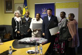 MARIENTAL, 11 June 2025 (NAMPA) - The Communications, Regulatory Authority of Namibia (CRAN) donated laptops and sanitary pads worth N. dollar 350 000 to selected schools through the Ministry of Education, Innovations, Youth, Sports, Arts and Culture (MEISAC) on Wednesday.
(Photo: contributed)