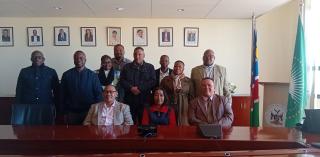 MARIENTAL, 13 June 2025 (NAMPA)- The Minister of Agriculture, Fisheries, Water and Land Reform,Inge Zaamwani-Kamwi visited the office of the Governor in Hardap region.
(Photo: Charmaine Boois) NAMPA 