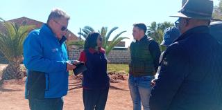 MARIENTAL, 13 June 2025 ( NAMPA)- The Minister of Agriculture, Fisheries, Water and Land Reform (MAFWLR), Inge Zaamwani-Kamwi visited the Roots agricultural project in Stampriet.
(Photo: Charmaine Boois) NAMPA 